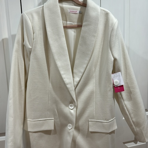 NWT white wool like coat size XXL - Picture 4 of 6